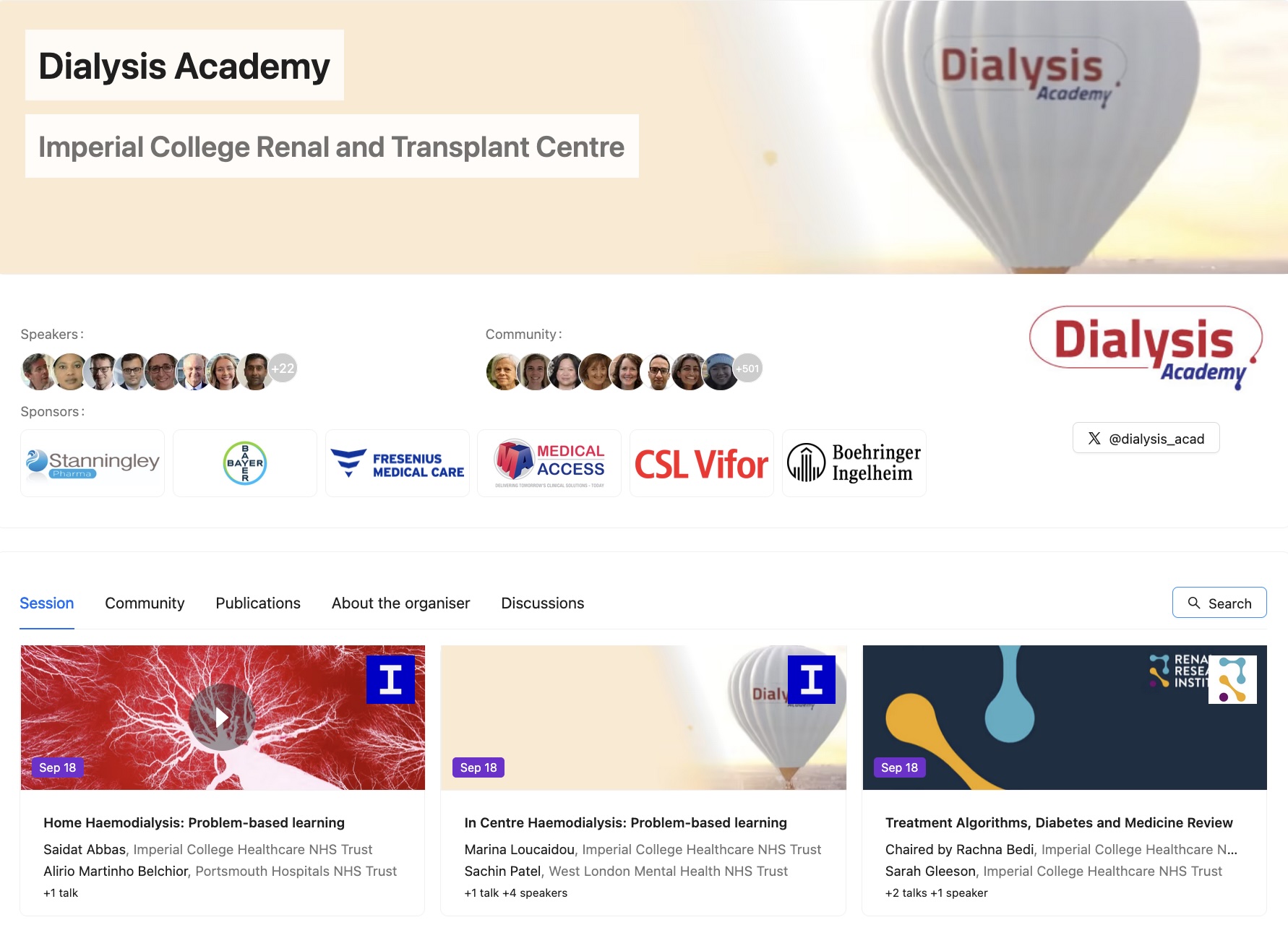 Screenshot of a symposium hosted on Cassyni